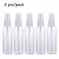 5pcs 60ml Portable small Transparent Plastic Clear Plastic Empty Spray Bottles PET Refill Mist Pump Travel Refillable Bottles