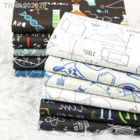 ☫ Half Yard Plain Cotton Fabric With Mathematics Chymist Physical Formula Handmade DIY Bag Garment Cloth 100 Cotton CR-786