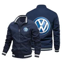 High quality stock Volkswagen LOGO Sportswear Baseball Jersey CC Arteon Variant Touareg FOX AMEO POLO ID.3 JETTA GOLF PASSAT TAIGO TIGUAN Scirocco Caravelle Car Shop Custom WorkwearZip Stand Collar Plus Size Long Sleeve SweatshirtAviator Jacket