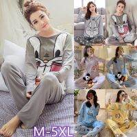 【NEW Popular】™ยาบรรเทาความรู้สึก M-5XL คลังสินค้าพร้อมชุดนอนขนาดพิเศษผู้หญิงสามารถสวมใส่ผู้หญิงบวกกับชุดให้บริการที่บ้านไขมัน