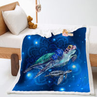 Mandala turtle starry sky bending microfiber blanket thickened blanket