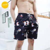 amyours on the beach กางเกงขาสั้นชาย คุณภาพดี ว่ายน้ำ เดินชายหาด รุ่น Mens Summer ลาย Cat Space