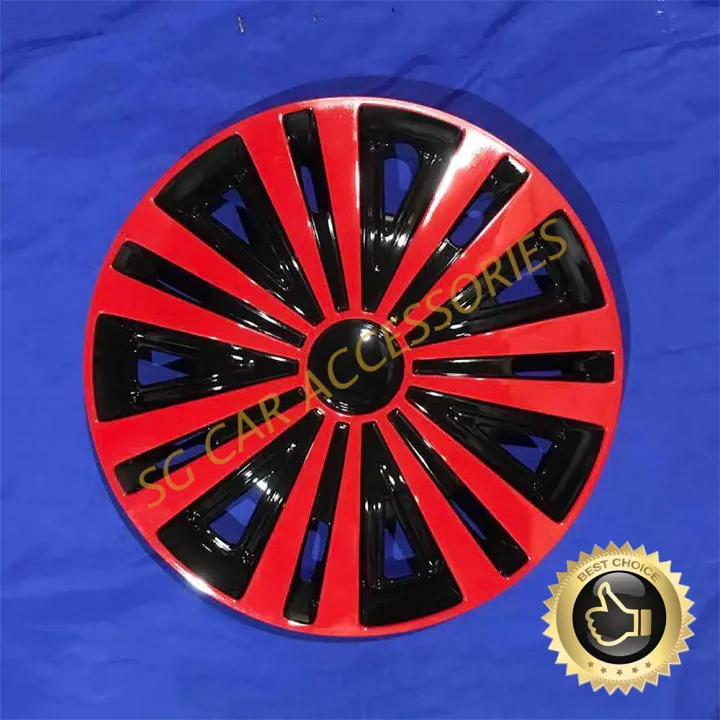 Hubcap Wheel Cover [ Hubcaps Wheel Covers] 15 Inches [2tone] [Red