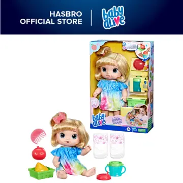 Baby Alive Magical Mixer Baby Doll, Strawberry Shake, Doll with Toy Blender, Baby Doll Set for Kids 3 and Up, Blonde Hair