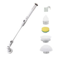 Electric Cleaning Turbo Scrub Brush Adjustable Waterproof Cleaner Long Handle Cordless Rotating Scrubber Bathroom Cleaning Brush