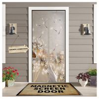 【LZ】 Dandelion Butterfly Flower Magnetic Door Window Screen Summer Anti Mosquito Insect Kitchen Bedroom Door Curtains