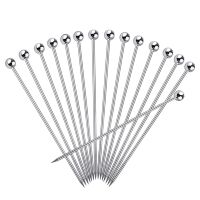 45Pcs Cocktail Picks, 4 Inch Reusable Stainless Steel Martini Picks Cocktail Toothpicks for Olives Appetizers Sandwich