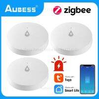 Aubess ZigBee Water Leakage Sensor Via Tuya Smart Life App Control Level Detector Protection Against Water Leak Alarm System 1pc