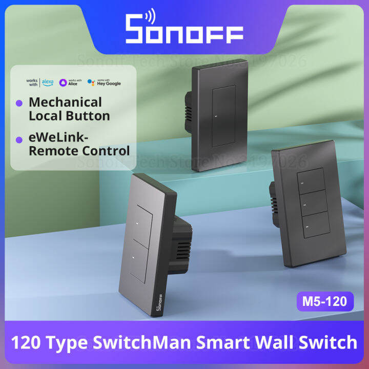 SONOFF M5 SwitchMan 120 US WiFi Smart Wall Switch ปุ่มท้องถิ่น APP