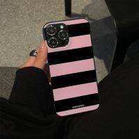 Minimalist Pink Stripes Phone Case for IPhone 14 13 12 11 Pro Max X Xs Max Xr 7 8 Puls SE 2020 Cases Soft Cover