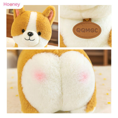 HOONEY หมอนนุ่มสุนัขคอร์กี้การ์ตูนสำหรับเด็ก,คอร์กี้น่ารัก Boneka Mainan รูปสัตว์ยัดนุ่นสำหรับผู้ใหญ่เด็กผู้ชายและเด็กผู้หญิง