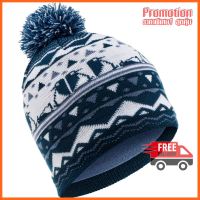 KIDS JACQUARD SKIING HAT NAVY