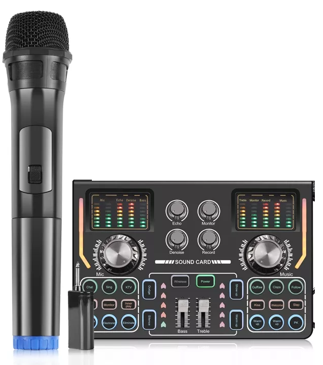 Wireless Microphone Karaoke Set Dynamic Microphone Transmitted W ...