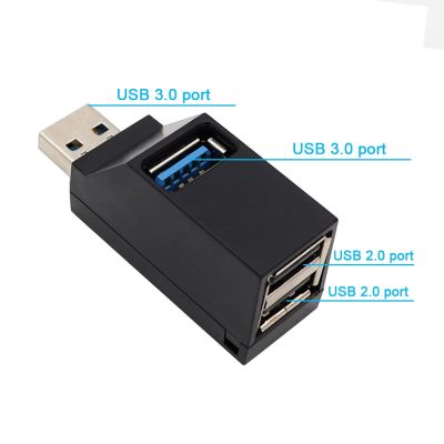 USB 3.กล่องที่แยกมินิขยายฮับต่อพ่วง0ช่อง3พอร์ตความเร็วสูงสำหรับคอมพิวเตอร์แล็ปท็อปเครื่องอ่านการ์ดยูดิสก์