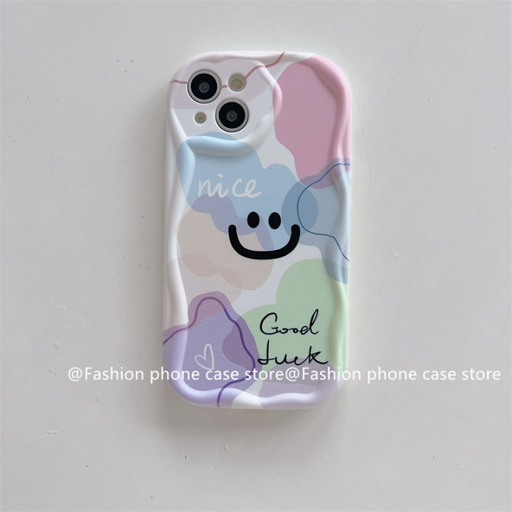 phone-case-เคส-samsung-galaxy-a14-a24-4g-a34-a54-5g-lte-a04-a04e-a04s-a03s-a02s-a03-a02-ฝาหลังซิลิโคนนิ่มสีสันสดใสลายมาการองกราฟฟิตี้ยิ้มได้เคสปกป้องเลนส์2023