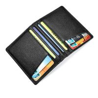 Super Slim Soft Men 100% Genuine Leather Mini Credit Card Wallet Luxury Brand ID Card Holders Purse Male Thin Small Cardholder Card Holders
