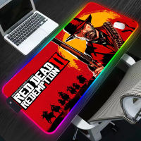 RGB Movie Red Dead Redemption 2 Accessories Mouse Pad Gamers Decoracion Computer keyboard Desk Mat 900X400 Rubber Large Mousepad