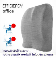 Getagift เบาะรองหลัง รองนั่ง พนักพิง เบาะ Memory Foam รุ่น Flat Design1- สีเทา