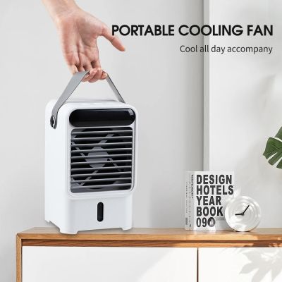 ใหม่ Mini Portable Air Conditioner Fan Air Cooler สำหรับห้อง Rapid Cooling Water Circulation Conditioning Cold Small Fan USB