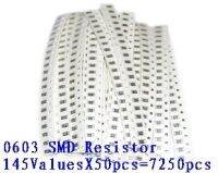 ชุด0603 145ValuesX50pcs ฟรี = 7250ชิ้นตัวต้านทานค่าจัดส่งแบบ SMD