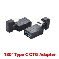 180 Degree Up and Down Angled USB C Type C to USB 3.0 Female OTG Extension Adapter