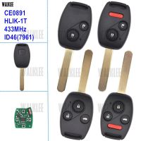 【❂Hot On Sale❂】 haokao5 Walklee กุญแจรีโมต433Mhz เหมาะสำหรับฮอนด้า Accord City Cr-V Element Pilot Hr-V Fit Jazz Odyssey ข้อมูลเชิงลึก: Hlik-1t Ce0891