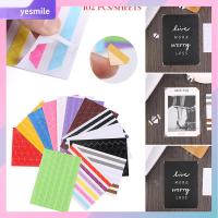 YESMILE 10 sheets DIY การ์ด แฮนด์เมด สมุดภาพ ตัวป้องกันมุมภาพ สติ๊กเกอร์กรอบรูป อัลบั้ม