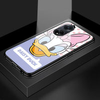 Case4you การ์ตูนสำหรับ OPPO A1 5G F23 5G A98 5G สำหรับเด็กผู้หญิง Micky Minie Donad Duck หมีพูลายจุดเคสมันวาวกระจกเทมเปอร์ฝาหลังปลอก