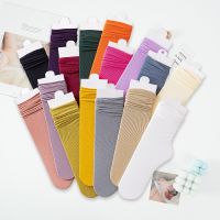 5 Pairs Lot Summer Thin Solid Women 39;s Socks Set Harajuku Simplicity White Long Socks Kawaii Nude Fashion for Schoolgirl Japanese