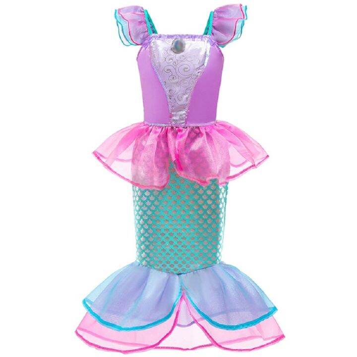 jeansame-dress-kidscostumeelsa-anna-carnivalpageant-birthday-partychildrenmermaid-arieldress