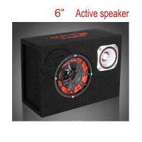 Cheapest 6 inch 12v 220v car audio hifi portable Active speakers for Bus,Van KTV Boom Box Stage Speaker Subwoofers