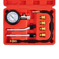 0-300PSI Engine Compression Tester Kit Engine Compression Tester 8PCS Engine Cylinder Pressure Gauge for Petrol Gas Engine