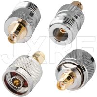 JX connector 2pcs RF adapter N-SMA N Plug Male Jack Nickel Plating To SMA Female Plug Gold Plating Jack RF Connector Straight Electrical Connectors