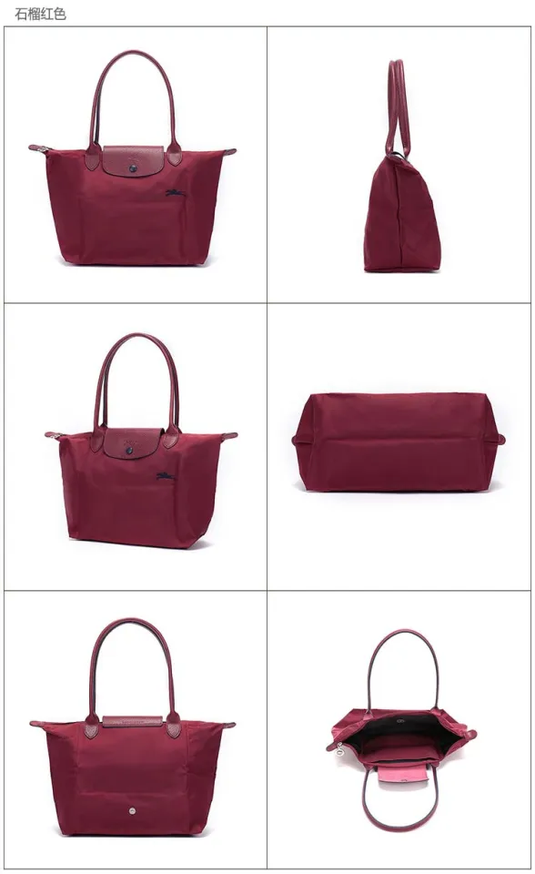 Longchamp Le Pliage Club Medium Shoulder Tote Bag In Garnet Red