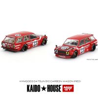 Kaido บ้าน MINIGT 1:64 Datsun 510เกวียนโมเดลรถ