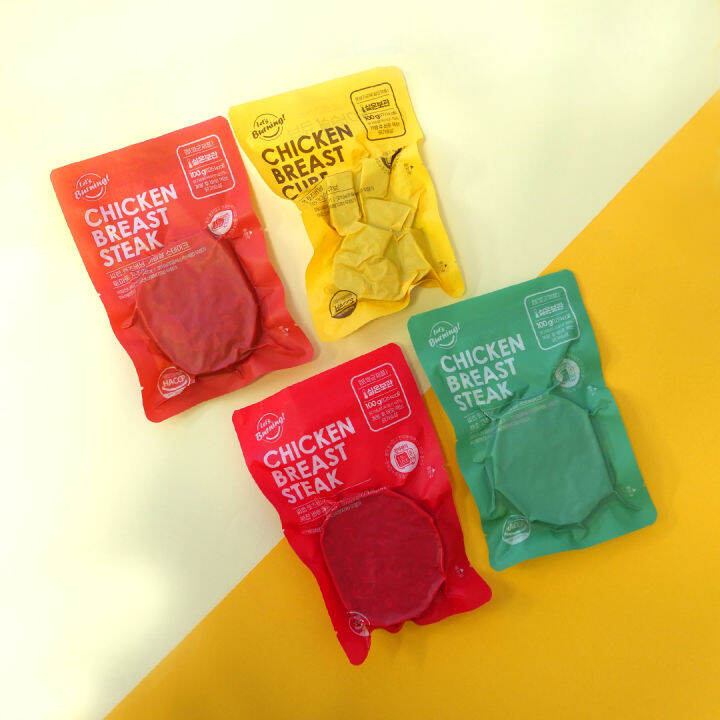 [Let's Burning][Diet product] Chicken Breast Steaks & Cubes 4 flavors