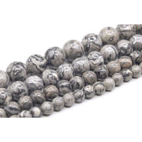 Gray Crazy Lace Jasper Beads Grade AAA Genuine Natural Gemstone Round Loose Beads 6MM 8MM 10MM 12MM Bulk Lot Options