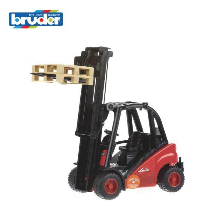 Bruder Kids Linde Fork Lift Vehicle Toy H30D With 2 Pallets 3Y+ forklift toy / car toys for