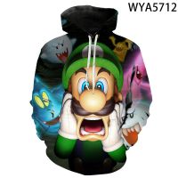 {Echoes Department Store}ฤดูใบไม้ผลิและฤดูใบไม้ร่วง Hoodies แฟชั่น Luigis Mansion ผู้ชายผู้หญิงเด็ก3D พิมพ์เสื้อลำลองเด็กผู้หญิงเด็ก Streetwear Coat