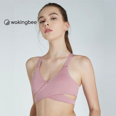 Wakingbee WB Bra (Lilac) สปอร์ตบรา รุ่นขายดีที่สุด ใส่ว่ายน้ำได้ ออกกำลังกาย โยคะ วิ่ง ฟิตเนส สีพาสเทล ทรงสวย