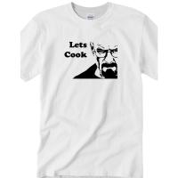 เสื้อยืดคอกลม ผ้าฝ้าย พิมพ์ลาย Lets Cook Heisenberg Walter White Breaking Bad Inspired แฟชั่นคลาสสิก สําหรับผู้ชาย