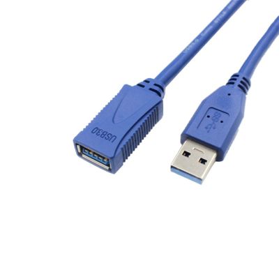 MSAXXZA USB ชายต่อทีเสียบยูเอสบีสายเคเบิล USB ชายกับตัวเมีย0.3ม./1ม./1.5ม./3ม./5ม. USB ทองแดง3.0สายข้อมูลดิสก์ U USB สีฟ้าสายต่อสำหรับคอมพิวเตอร์