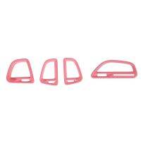 For Challenger Center Console Air Condition Outlet Vent Trim Accessories for Dodge Challenger 2015-2021 (Pink, 4Pcs)