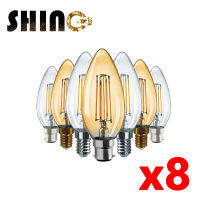 8ชิ้นล็อต220โวลต์ LED เส้นใยหลอดไฟ C35 4วัตต์ย้อนยุคเอดิสันหลอดไฟ E14 B22วินเทจโคมไฟหลอดไฟ2700พัน4000พันตกแต่งบ้าน *