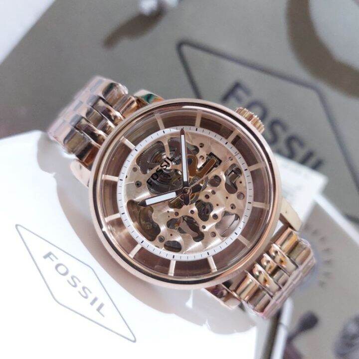 FOSSIL ME3065 ME 3065 For Ladies Automatic Skeleton Stainlees Anti Karat Lazada Indonesia