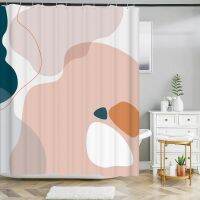 นอร์ดิก Wind Abstract Art Bath Curtain ผ้าโพลีเอสเตอร์กันน้ำม่านอาบน้ำใบผ้าม่านห้องน้ำผ้าม่านสำหรับตกแต่งห้องน้ำ 180 * 180 ซม