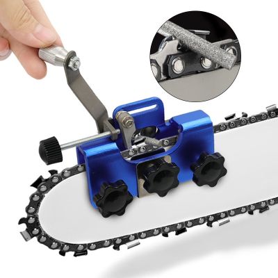 Easy Portable Chainsaw Sharpening Jig Aluminium Alloy Chainsaw Sharpener with Grinder Stones Chain Saw Drill Sharpen Tool