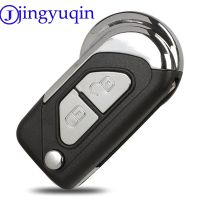 [New Changes] Jingyuqin Remote 2b Flip Folding Car Key Shell Case Fob Cover สำหรับ Citroen DS3 Uncut VA2 Key Blade ฝาครอบ