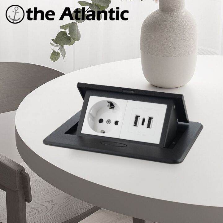 EU Socket In The Countertop Electrical Outlets Socket USB Type C Built