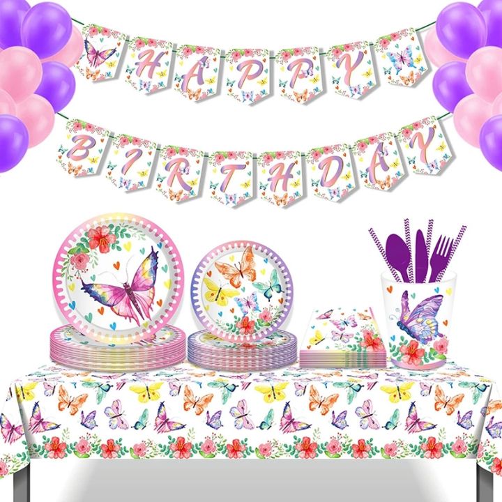cw-cartoon-disposable-tableware-paper-plates-cups-balloons-birthday-baby-shower-wedding-supplies